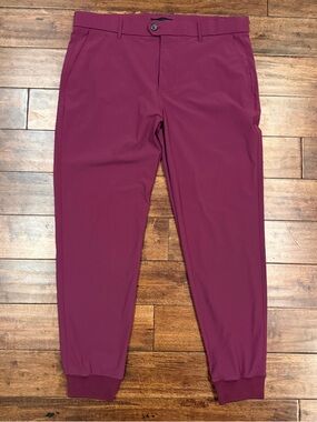 Greyson Montauk Performance Joggers Mens 36 Meadowsweet Burgundy Stretch Golf
